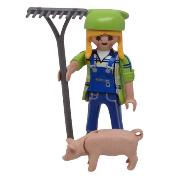 F165 Playmobil Granjera con cerdito