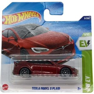 Hot Wheels Tesla Model S Plaid Rojo 1/64 2025 9/250