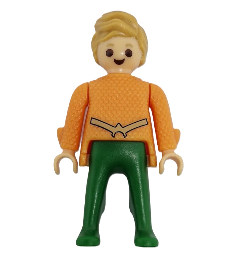 Figura Playmobil Aquaman 5,5 cm – DC Comics | Kinder Sorpresa Coleccionable