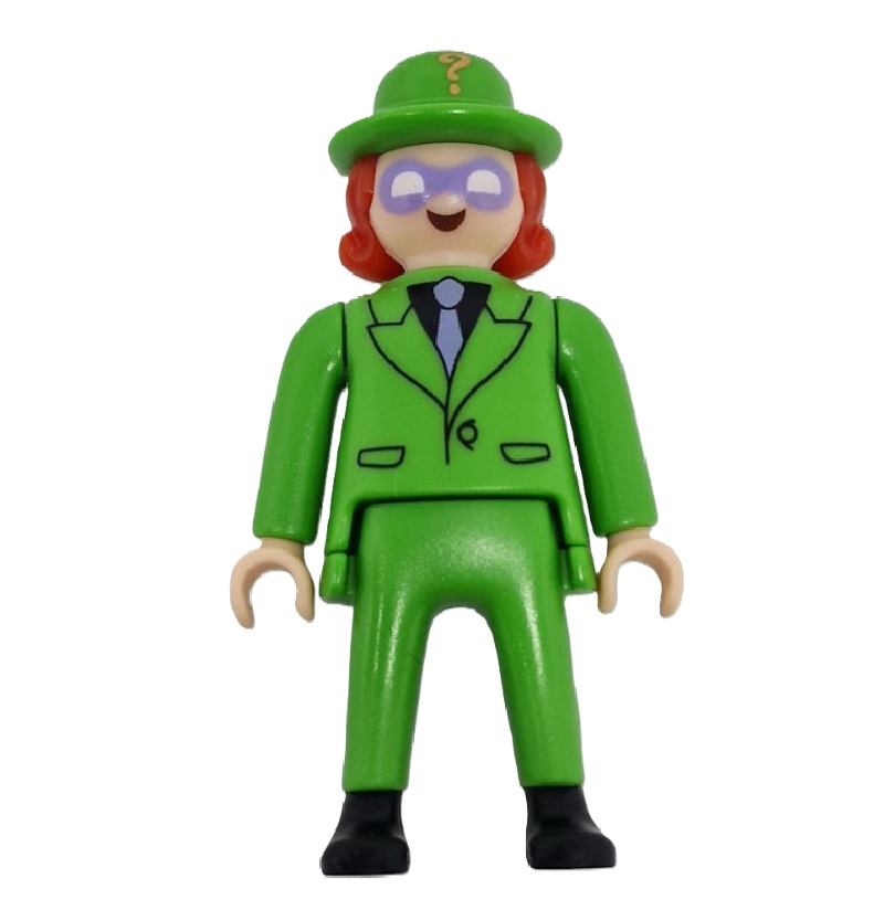 Figura Playmobil Enigma (The Riddler) 5,5 cm – DC Comics | Kinder Sorpresa Coleccionable