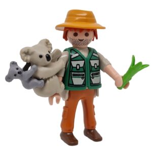 Figura Playmobil Cuidador con Koala F265 – Figura Suelta Safari / Zoológico