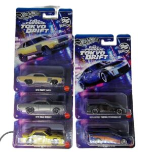 Hot Wheels FAST & FURIUS TOKIO DRIFT HNR88 1/64 Pack 5 Unidades